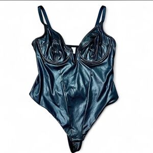 Popilush Faux Leather Bodysuit